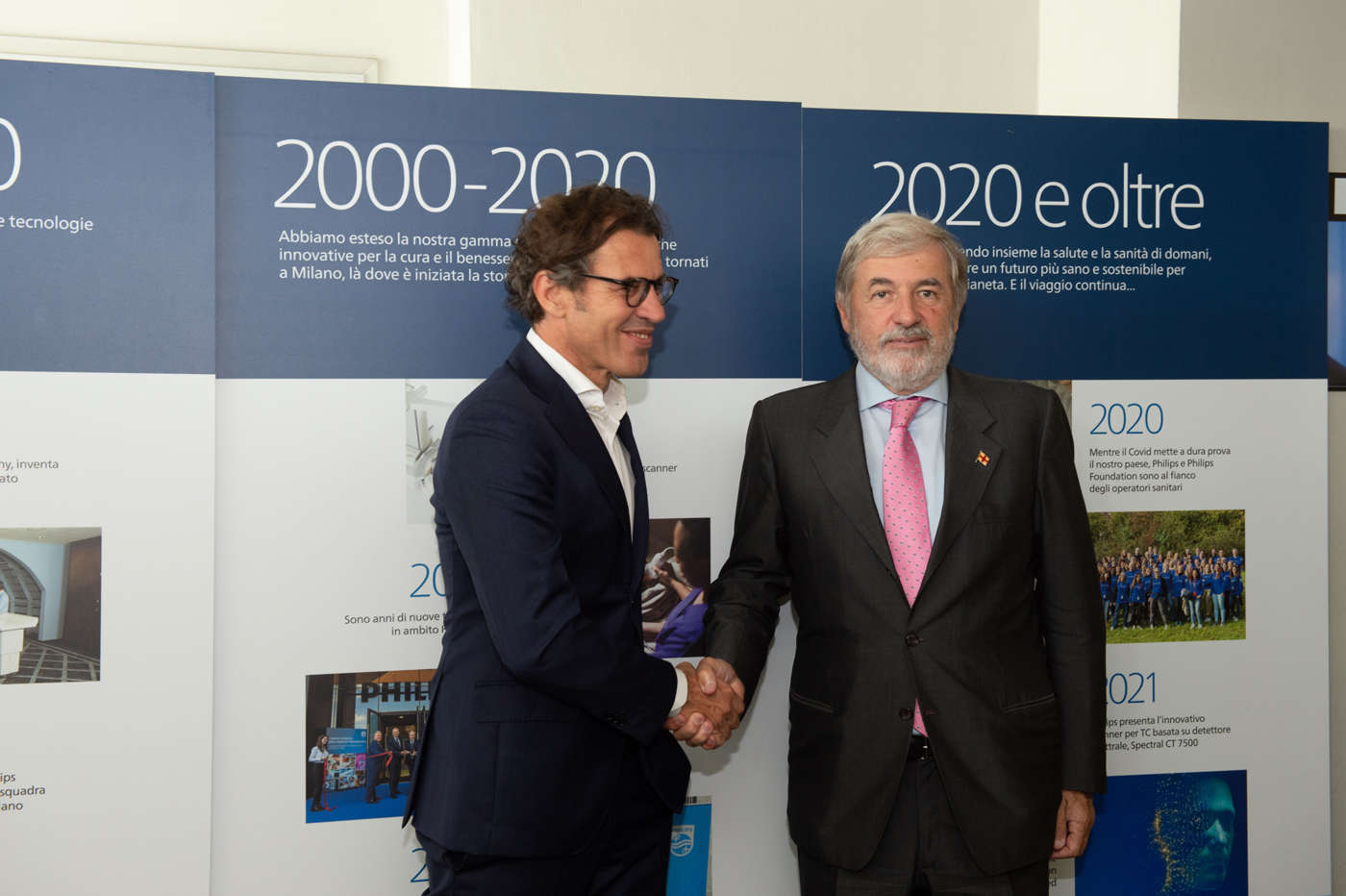 Andrea Celli, Managing Director di Philips Italia, Israele e Grecia, e il Sindaco di Genova, Marco Bucci